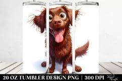 Crazy Looking Retriever Sitting | 20 Oz Tumbler Product Image 2