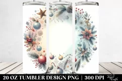 Pastel Christmas Round Image Clipart 20 Oz Tumbler Product Image 2