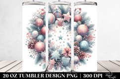 Pastel Christmas Round Image Clipart 20 Oz Tumbler Product Image 2
