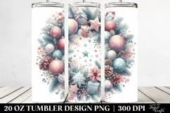 Pastel Christmas Round Image Clipart 20 Oz Tumbler Product Image 2
