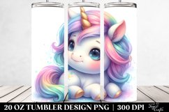 Cute Baby Unicorn Spring Petals | 20 Oz Tumbler Product Image 2