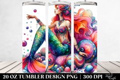Sitting Mermaid Watercolor Tumbler Product Image 2