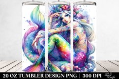 Sitting Mermaid Watercolor Tumbler Product Image 2