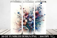Abstract Pastel Wooden Delphinium Clipart Product Image 2
