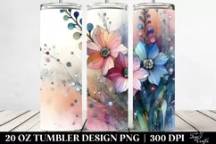 Abstract Pastel Wooden Delphinium Clipart Product Image 2