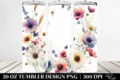 Colorful Wildflowers Frame | 20 oz Tumbler Product Image 2