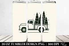Simple Truck with Christmas Trees, High-Res 20 Oz Tumbler Product Image 2