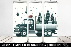 Simple Truck with Christmas Trees, High-Res 20 Oz Tumbler Product Image 2