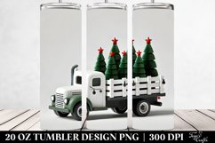 Simple Truck with Christmas Trees, High-Res 20 Oz Tumbler Product Image 2