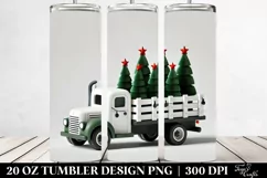 Simple Truck with Christmas Trees, High-Res 20 Oz Tumbler Product Image 2