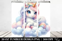 Cute Baby Unicorn from Cloud | 20 Oz Tumbler Product Image 2