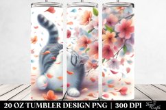 Spring Petals Cat Design | 20 Oz Tumbler Product Image 2