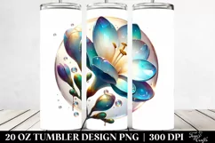Glossy Freesia Watercolor | 20 Oz Tumbler Product Image 2