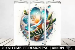 Glossy Freesia Watercolor | 20 Oz Tumbler Product Image 2