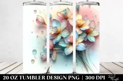 Abstract Pastel Shiny Narcissus 20 Oz Tumbler Product Image 2