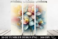 Abstract Pastel Shiny Narcissus 20 Oz Tumbler Product Image 2
