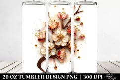 Detailed Stained Cherry Blossom | 20 Oz Tumbler Product Image 2