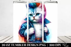 Cute Baby Cat Contempt 20 Oz Tumbler Product Image 2