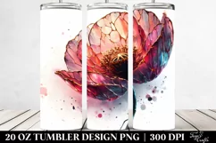 Abstract Shiny Plastic Poppy. 20 Oz Tumbler Design Product Image 2