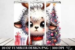 Expressive Baby Lamb, Watercolor 20 Oz Tumbler Product Image 2