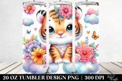 Whimsical Baby Tiger | 20 Oz Tumbler Product Image 2