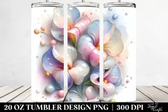 Sweet Pea Watercolor Splash 20 Oz Tumbler Product Image 2