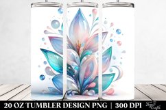 abstract Pastel Shiny Snowdrop | 20 oz Tumbler Product Image 2