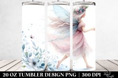 Washed Whimsical Fairy Running, Transparent 20 Oz Tumbler Product Image 2