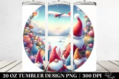 Christmass Plane View, Watercolor 20 Oz Tumbler Product Image 2