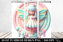 Pastel Martzipan Christmas Fairy Clipart, Transparent 20 Oz Product Image 2