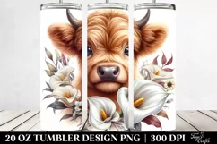 Cute Baby Highland Cow Tumbler Product Image 2