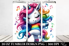 Dancing Unicorn Watercolor Tumbler Product Image 2