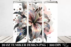 Shiny Marble Flower Lily | 20 Oz Tumbler Product Image 2