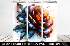 Abstract Glossy Camellia. 20 Oz Tumbler Design Product Image 2