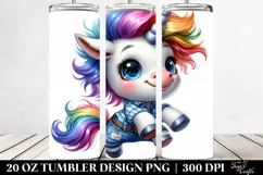 Baby Unicorn Jumping | 20 oz Tumbler Product Image 2