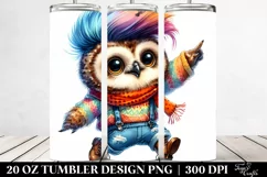 Baby Owl Jumping | 20 oz Tumbler Product Image 2