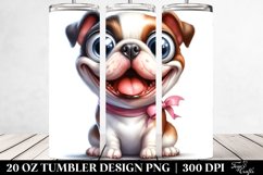 Furry Bulldog Puppies | 20 Oz Tumbler Product Image 2