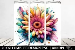 detailed Vibrant Pastel Gerbera | 20 oz Tumbler Product Image 2
