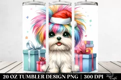 Enthusiastic Havanese Puppy, Watercolor 20 Oz Tumbler Product Image 2