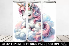 Pastel Baby Unicorn Cloud | 20 Oz Tumbler Product Image 2