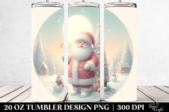 Pastel Christmas Santa Clipart 20 Oz Tumbler Product Image 2