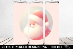 Pastel Christmas Santa Clipart 20 Oz Tumbler Product Image 2