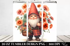 Detailed Gnome Nasturtium Bouquet | 20 Oz Tumbler Product Image 2