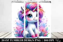 Baby Unicorn Sitting | 20 oz Tumbler Product Image 2