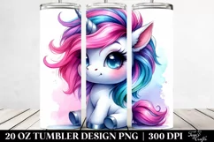 Baby Unicorn Sitting | 20 oz Tumbler Product Image 2