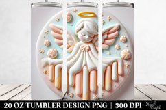Pastel Martzipan Christmas Angel Clipart, Transparent 20 Oz Product Image 2