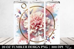 Abstract Shiny Carnation Clipart 20 Oz Tumbler Product Image 2