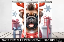 Enthusiastic Baby Bullmastiff, Watercolor 20 Oz Tumbler Product Image 2