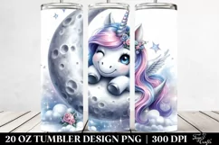 Starry Moon Unicorn | 20 Oz Tumbler Product Image 2