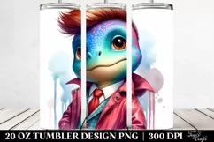 Modest Baby Dinosaur, Watercolor 20 Oz Tumbler Product Image 2